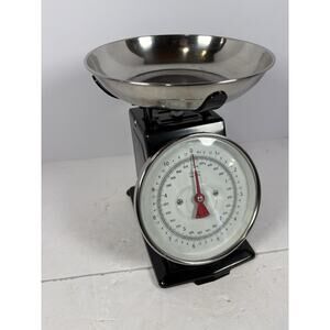 Simple and Exquisite Kitchen Metal Mechanical Spring Scale Solid Color Black